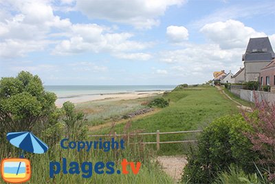 Plage de Bernières sur Mer dans le secteur du Cap Romain