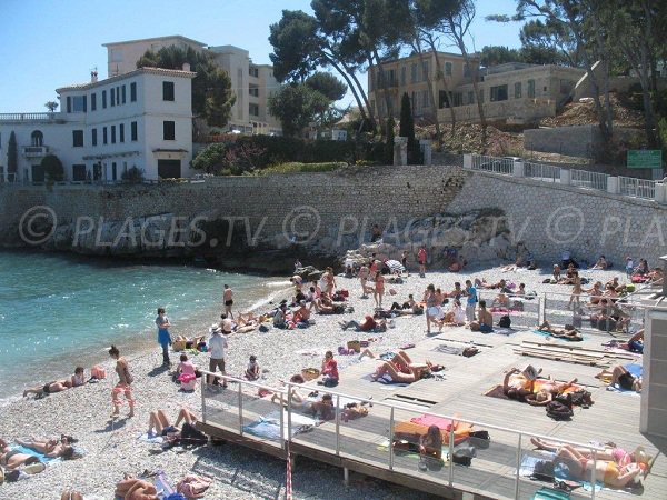 Privatstrand auf der Halbinsel Cassis