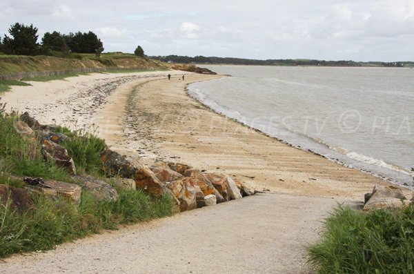 Photo de la plage dans la baie du Bile à Pénestin