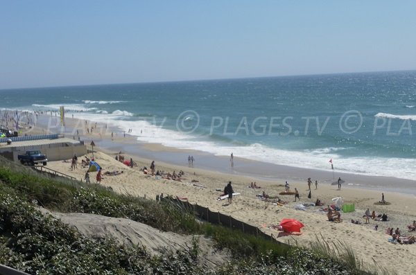 North Beach near the center of Biscarrosse - France