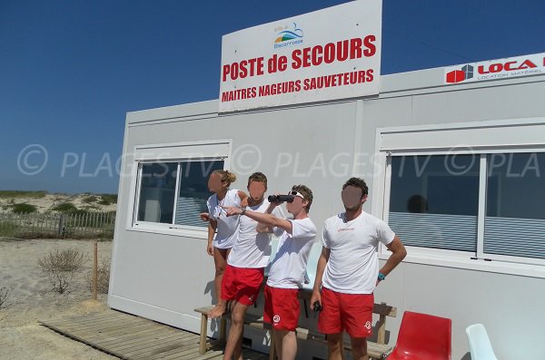 First aid station of North beach in Biscarrosse