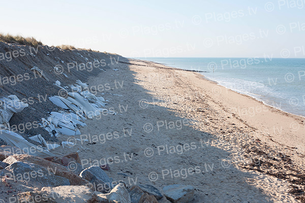 Vue gauche de la plage nord de Blainville-sur-Mer