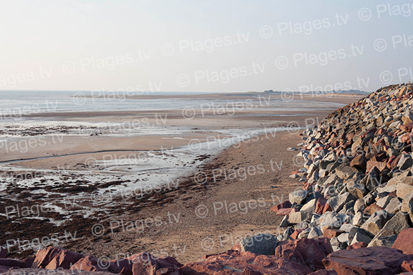 marée basse de la plage 