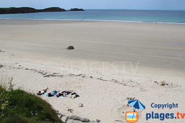 Plage des Blancs Sablons au Conquet en Bretagne