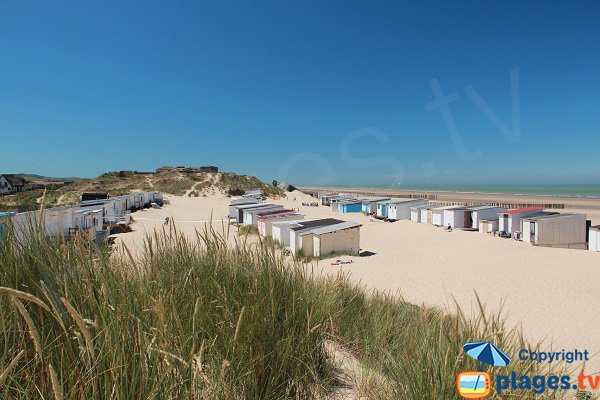 Chalets sur la plage de Blériot-Plage