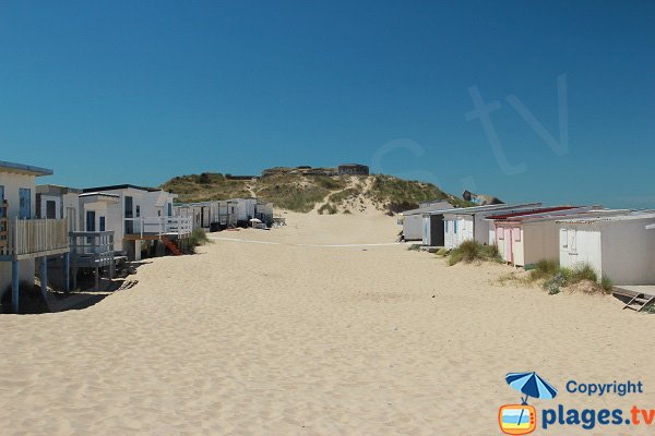 Chalets sur le sable à Blériot