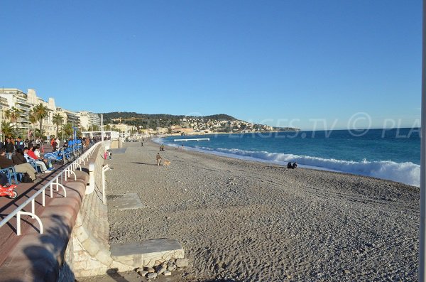 Blue Beach in Nice in winter