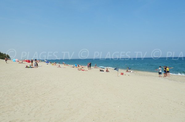 Beach of Bocal de Tech in Elne in France