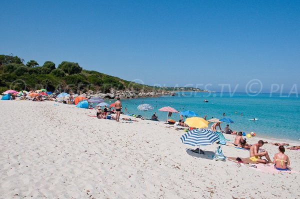 Corbara beach in Corsica