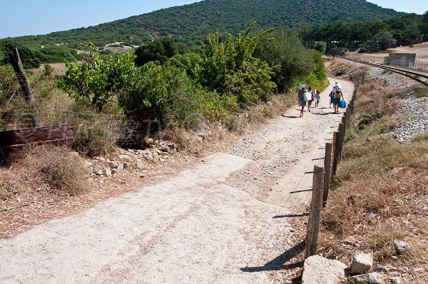 Sentier d'accès à la plage de Bodri