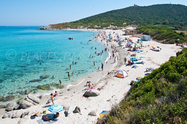 Photo de la plage de Bodri à Corbara (Ile Rousse)