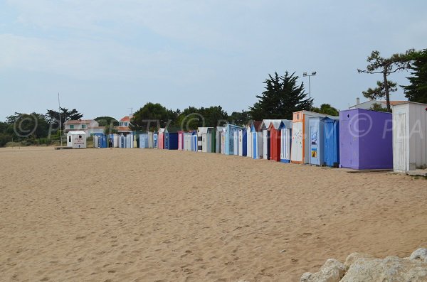 Huts on the Saint Denis d'Oléron beach - France