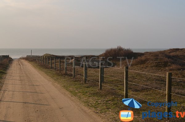 Foto dell'accesso alla spiaggia di Bois Soret a Notre Dame de Monts