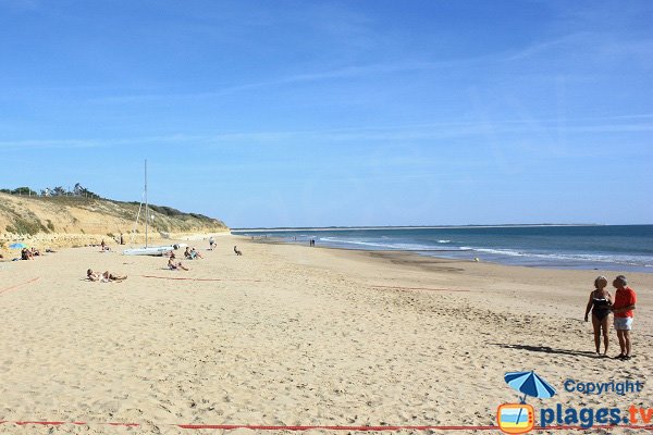 Boisvinet beach in Jard sur Mer in France