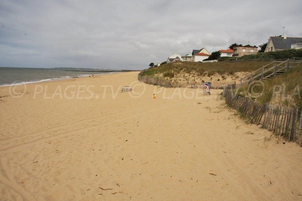 Largest beach in Pornichet in France