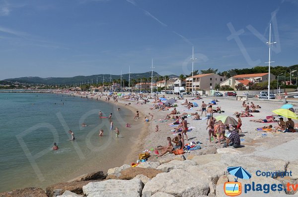 Photo de la plage de Bonnegrace de Six Fours à côté du Cap Nègre