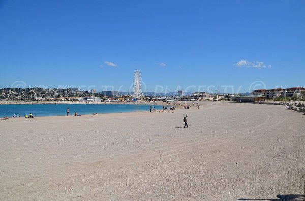 Bonneveine beach in Marseille in France