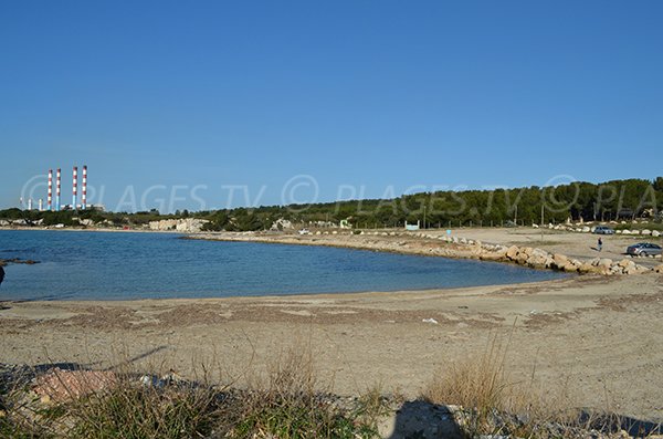 Sand beach of Bonnieu in Martigues