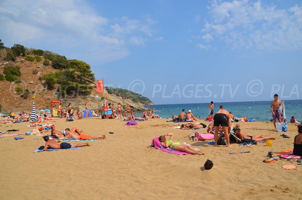 Plage de Bonporteau à l'entrée de Cavalaire sur Mer