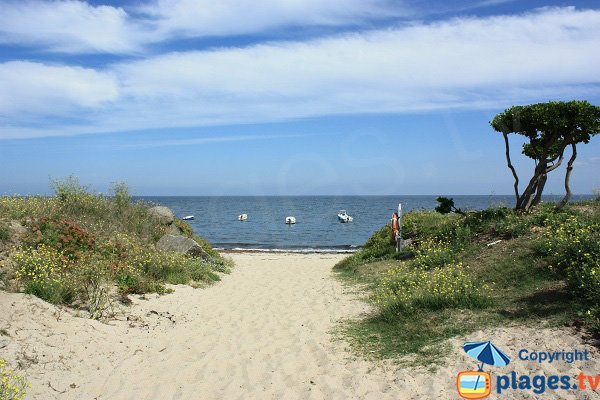 Accès à la plage de la Borgne sur l'ile d'Yeu