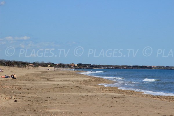 Plage du Bosquet à proximité du centre de Portiragnes