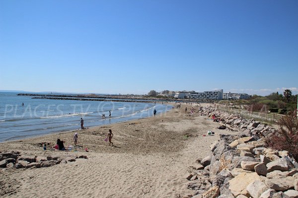 Boucanet beach in Grau du Roi in France