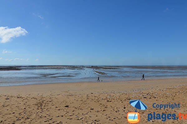 Plage des Boucheleurs à marée basse à Chatelaillon