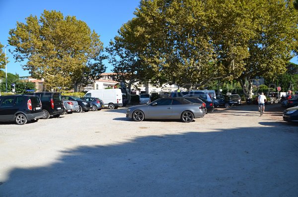 Car park of the Bouillabaisse beach in Saint Tropez