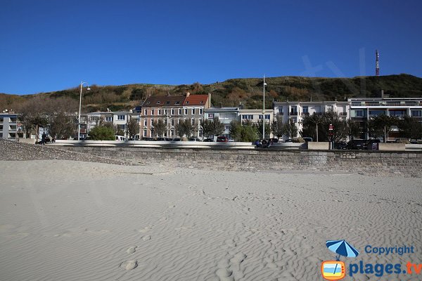 View on Boulogne sur Mer from the beach