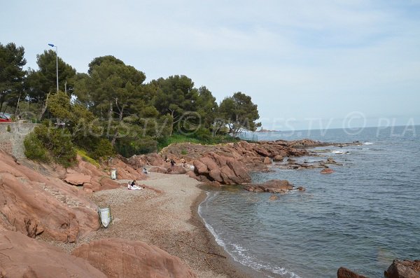 Boulouris cove in St Raphael in France