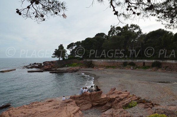 Strand von Boulouris in Richtung Dramont in Saint Raphael