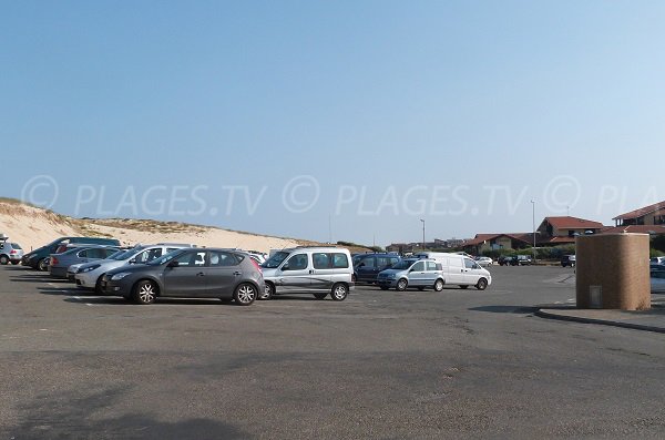 Parking of Bourdaines beach in Seignosse