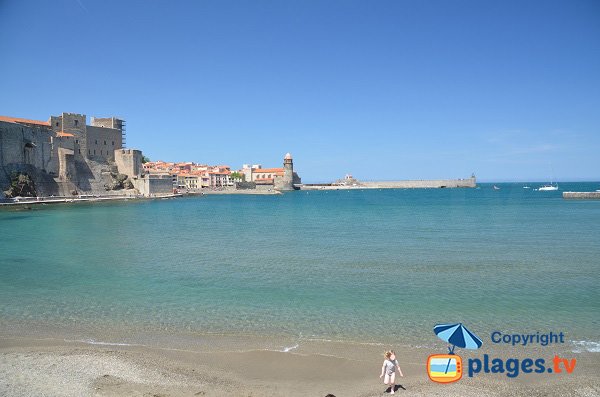 Boutigue beach in Collioure in France