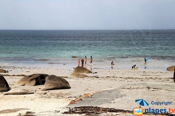 Bodyboarding beach in Kerlouan