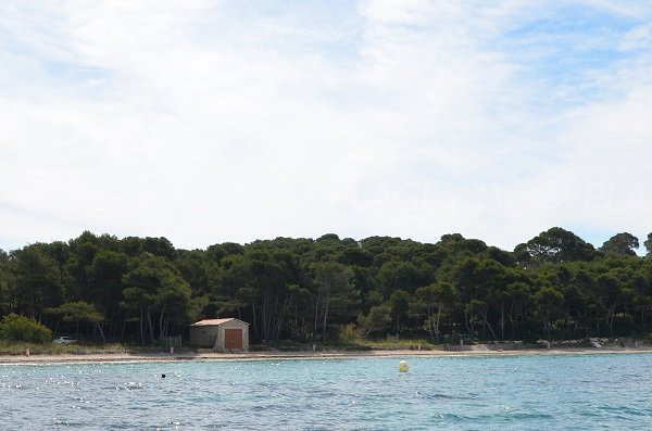 Brégançon beach in Bormes les Mimosas from the sea