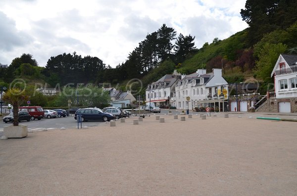 Parking de la plage du Bréhec à Plouha