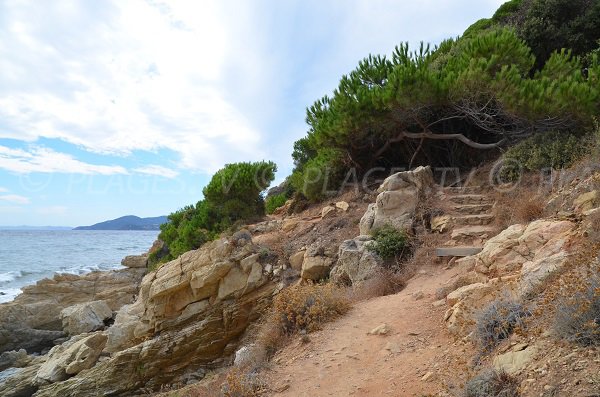 Zugang zum Strand Les Brouis in La Croix Valmer