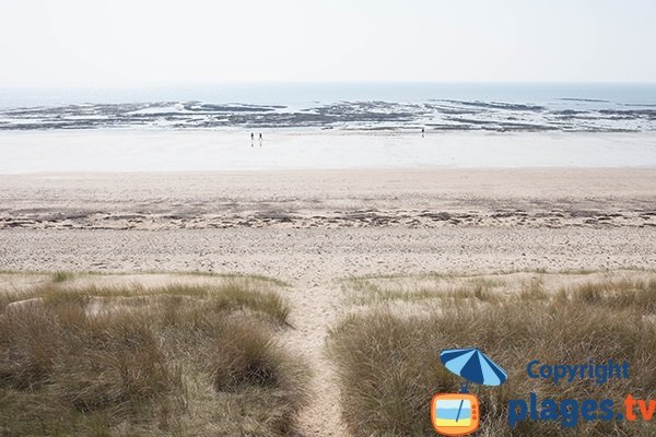 Accès à la plage des Bungalows à St Jean de Rivière