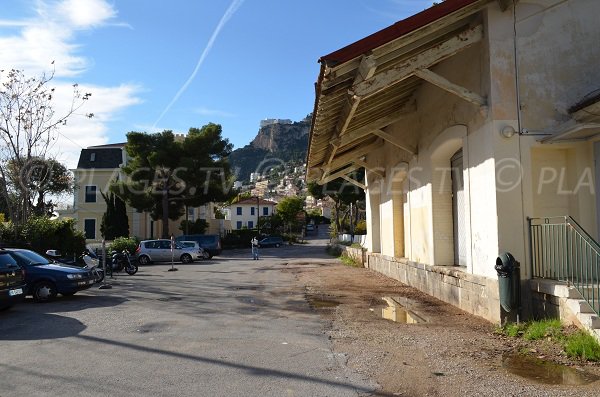 Parking of Buse beach Roquebrune Cap Martin