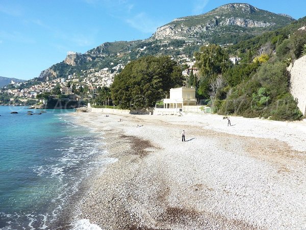 Strand von Cap Martin im Winter