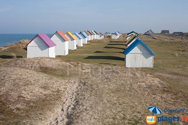 Huts in Gouville sur Mer