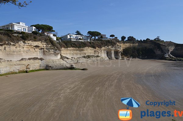 Falaises autour de la plage Cadet à Meschers sur Gironde