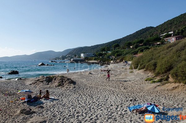 Extrémité de la plage de Cala di Sole - Ajaccio