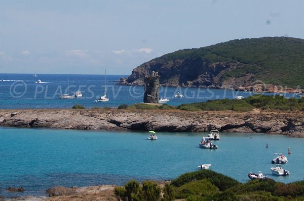 Santa Maria tower from Cala Genovese - Corsica