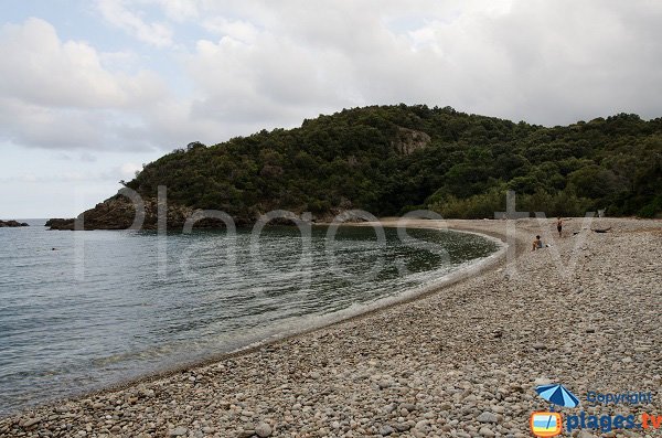 Plage dans la Cala d'Oro à Solenzara