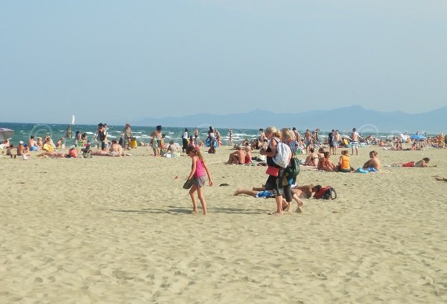 Canet-Plage beach in south of France