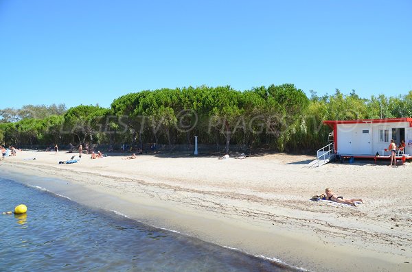 First-aid post on the Canoubiers beach of Saint-Tropez