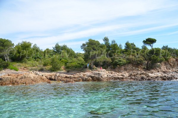 Sentier du littoral pour rejoindre la plage de l'Estagnol depuis la pointe de Léoube