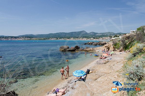 Foto calette di sabbia sul Cap Nègre a Six Fours les Plages - Francia