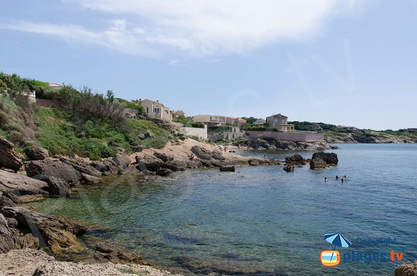 Rocks around Cap Nègre cove in Six Fours les Plages